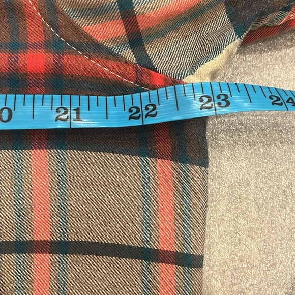 [M]Prana Red/Green Plaid L/S Cotton Button Shirt - Picture 4 of 5